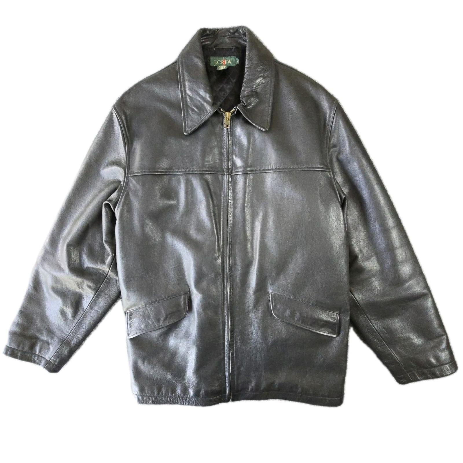 Vintage J Crew Leather Jacket - Etsy