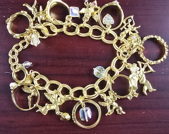 Vintage Kirks Folly Secret of the Seven Angels-bedelarmband in doos