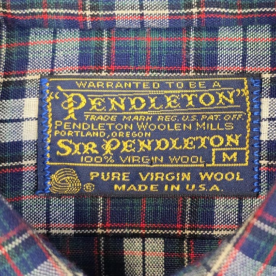 Vintage Pendleton Sir Pendleton 100% Wool Plaid S… - image 4