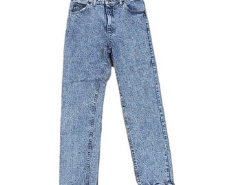 Vintage Lee Riders Acid Wash Jeans Men's 31X32 (28x32) Union Made USA Denim 80's