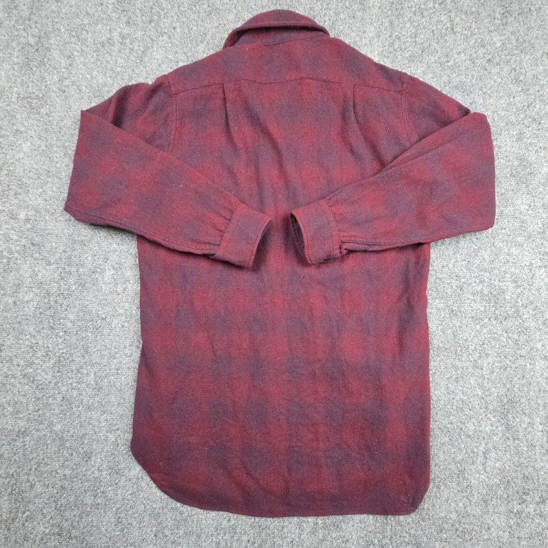 Pendleton Vintage Wool Shirt Mens Medium USA Button Front Lined 60s image 2