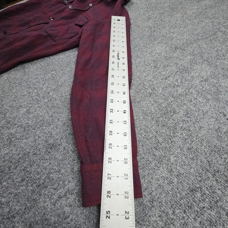 Pendleton Vintage Wool Shirt Mens Medium USA Button Front Lined 60s image 7