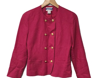 Vintage Pendleton Petite Pink Wool Blazer – Women's Size 2 – Made in USA