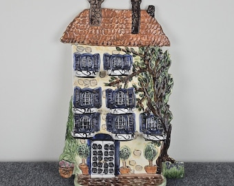 Heather Goldminc Blue Sky Clayworks Wall-Plaque Candle House "14×20" Signed 2000