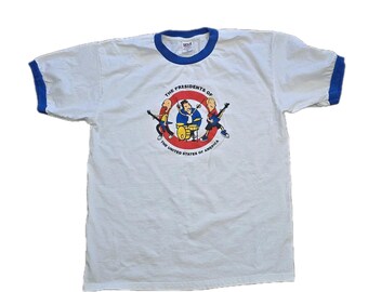 Camiseta con cuello redondo vintage de los años 90 de la banda de los Presidentes de los Estados Unidos, talla grande, EE. UU.