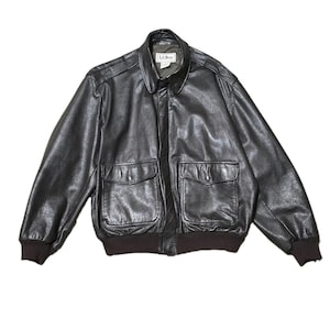 Ll Bean A2 Leather Jacket - Etsy