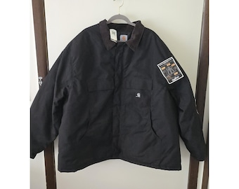Vintage Carhartt Chore Jacket Mens XXL Chocolate Brown Blanket