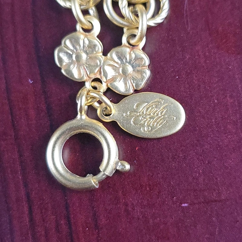 Vintage Kirks Folly Moon Phase Angel Charm Watch-armband in doos afbeelding 3