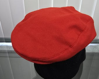 Pendleton Rot Schiebermütze Wolle Ivy Schiebermütze USA Made Vintage Größe L