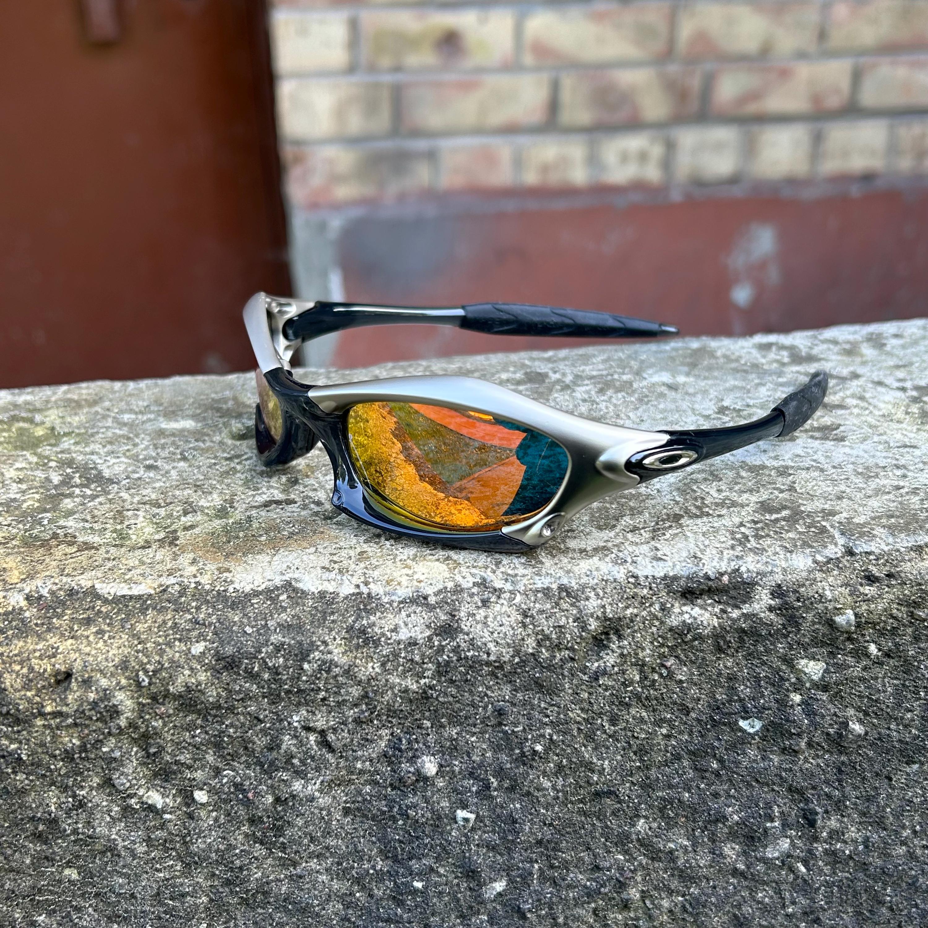 オークリー サングラスsplice y2kテック系 Y2K Vintage Oakley Splice - Orange Lens Grey/Black Frame | eBay