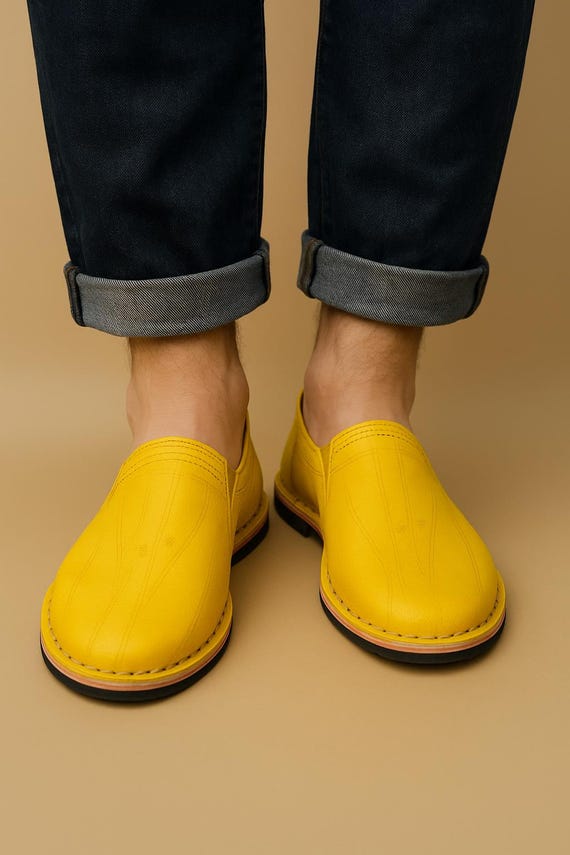 Babuchas marroquíes de cuero hechas a mano, zapatillas marroquíes