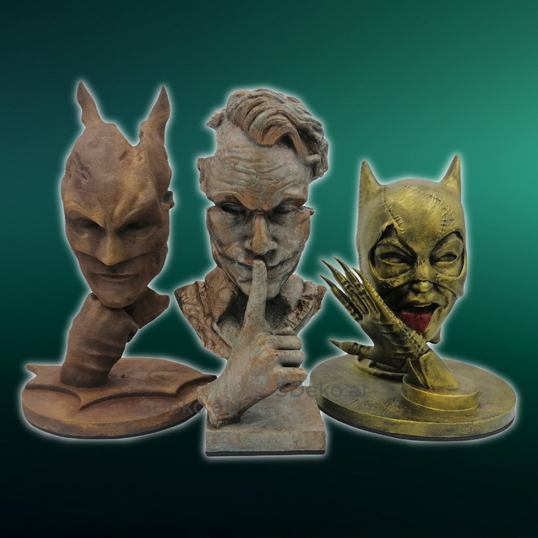 Antique Batman Joker Catwoman Figurines With Real Rust and Patina ...