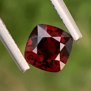 1.60 Cts Natural Loose Red Spinel | Cushion Shape Pigeon Blood Red Spinel | Faceted Burmese Red Spinel | Red Spinel Ring | Spinel Jewelry