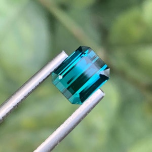2.20 Carats Loose Indicolite Tourmaline Emerald Shape
