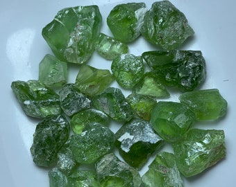 57.66 Gram Raw Peridot Crystals | Raw Green Peridot | Peridot Pendant | Peridot Necklace | Raw Jewelry | Cabs Grade Peridot