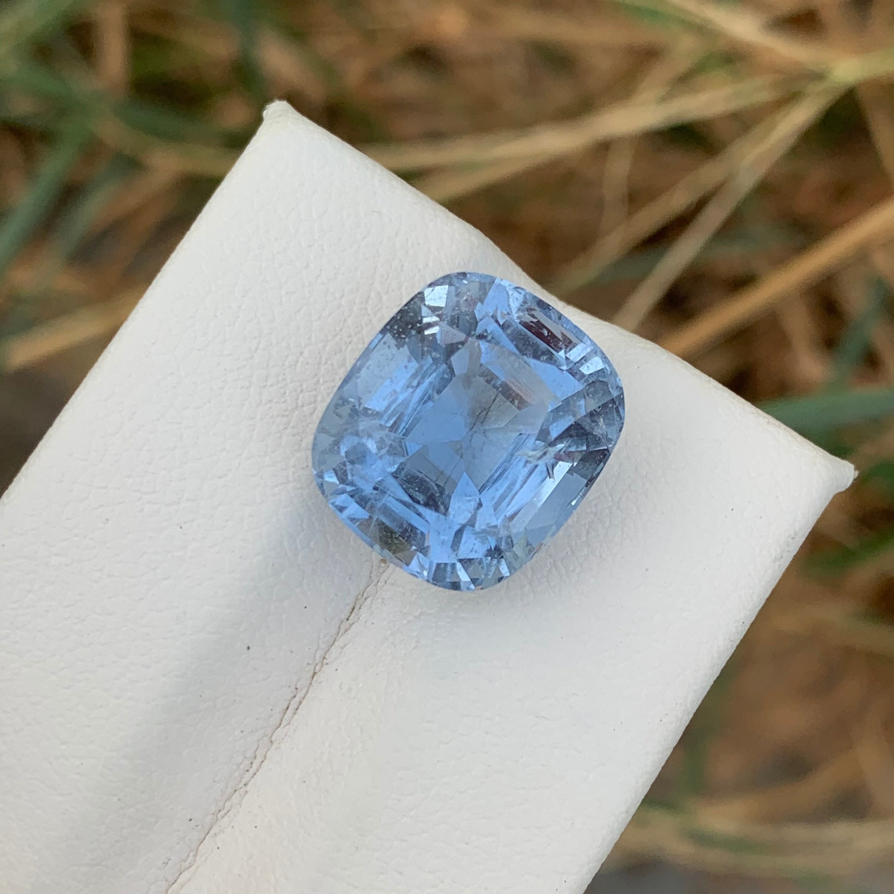 Loose 1.54Ct Round Cut Natural Deep Blue Santa Maria Aquamarine