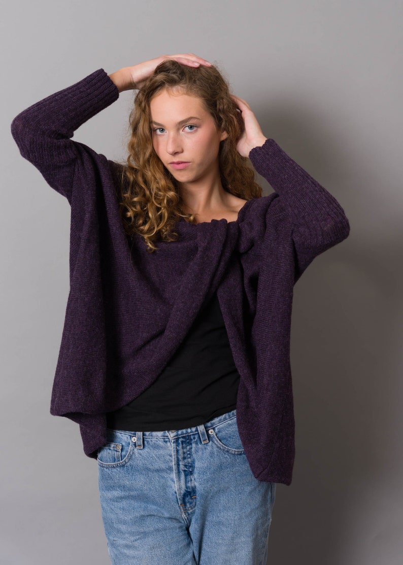 British wool Multiway cardigan jumper image 3