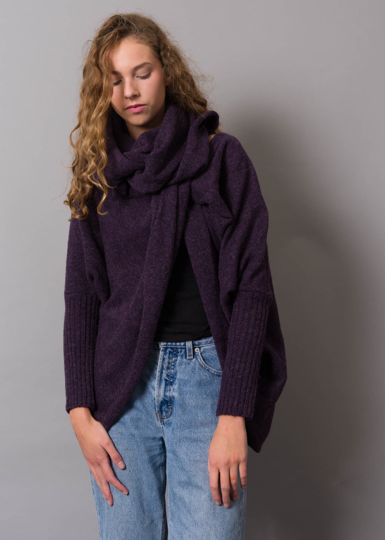 British wool Multiway cardigan jumper image 5