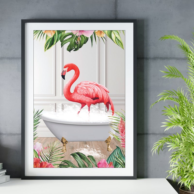 Flamingo Bathroom - Etsy