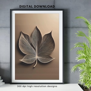 Leaf Parametric Wall Art: Modern Home Decor (Digital Download)