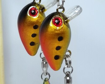 Pendientes de pesca, pendientes de colores brillantes hechos a mano