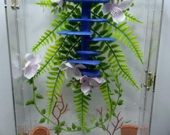 Recinto para arañas saltadoras. Apertura frontal.