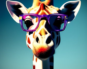 Giraffe House Poster - Etsy
