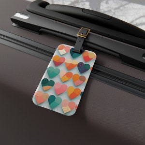 Heart Luggage Tag - Personalized Hot Stamp – Kimmy Luxe Dolls LLC