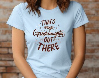 Camisa divertida e divertida para vovó ou vovô, camisas com orgulho de neta, ideias para presentes para vovó, design de camisa legal, roupas para espírito escolar, manga curta