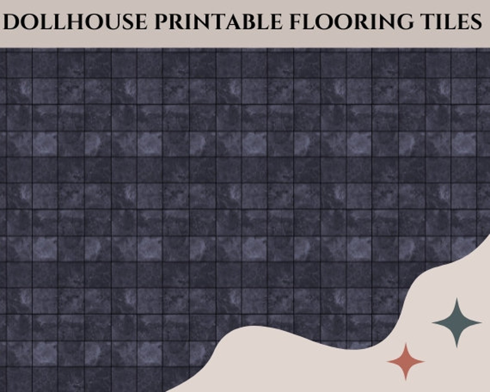 Tileable Funhouse Pattern Printable Miniature Dollhouse Modern Tile Flooring or Counter Top ...