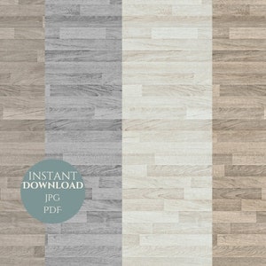 Puppenhaus Boden | Moderne Holz Drucke 4 Styles 1:12 (Digitaler Download)
