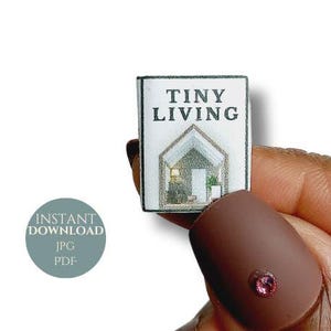 Miniature Book Covers: Modern Dollhouse Decor (Digital Download)