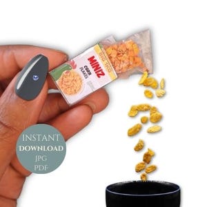 Miniature Printable Food Packaging Collection | Dollhouse Mini Shopping Accessories | Kitchen Cupboard Filler | Diorama | Roombox PDF JPG