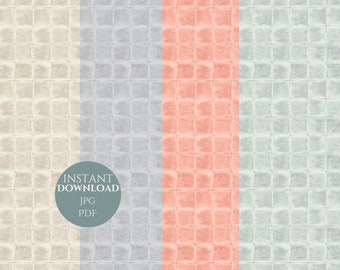 Dollhouse Wallpaper and Flooring Tiles, 1:12 Scale (Digital Download)