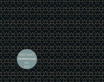 Miniature Triangle Wallpaper, 1:12 Scale Dollhouse (Digital Print)