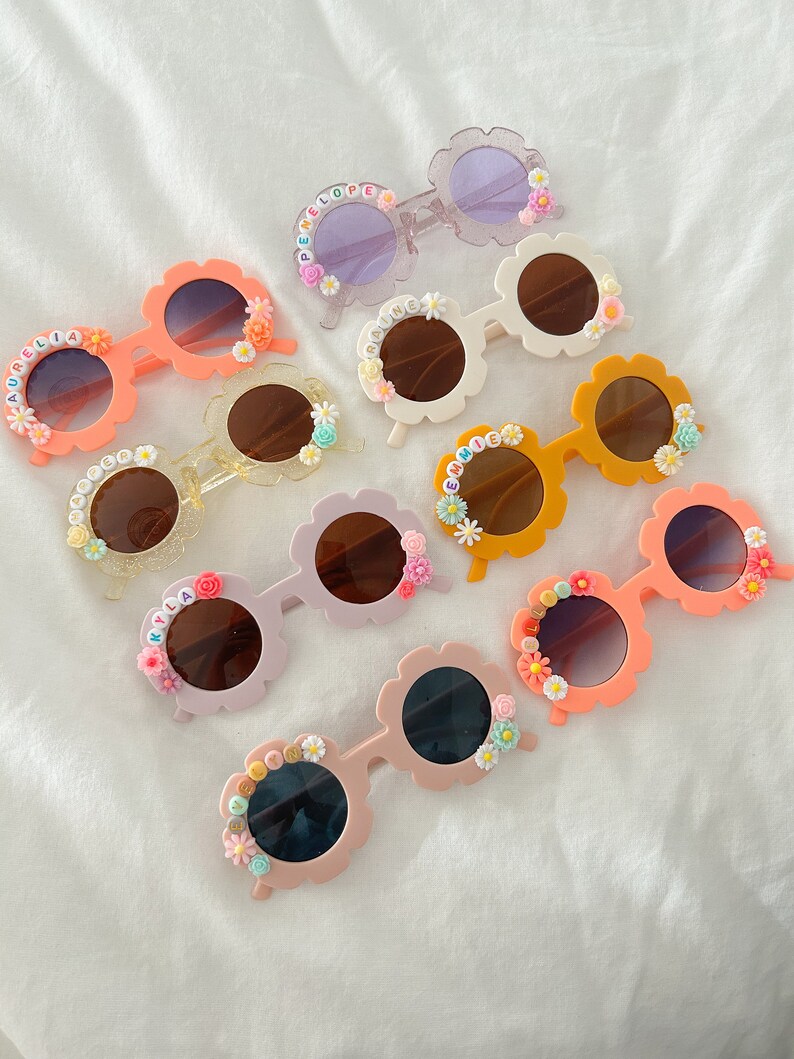 Kids Personalized Daisy Floral Sunglasses image 2