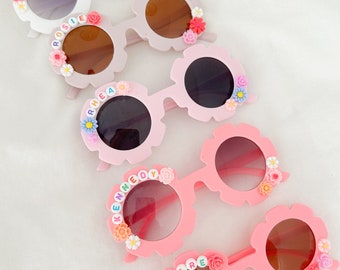 Kids Personalized Daisy Floral Sunglasses