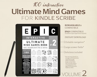 Kindle Scribe Mind Games: Interactive Puzzles Vol. 2 (PDF)