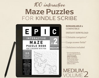 Interactive Maze Puzzles for Kindle Scribe & Remarkable 2 (PDF)