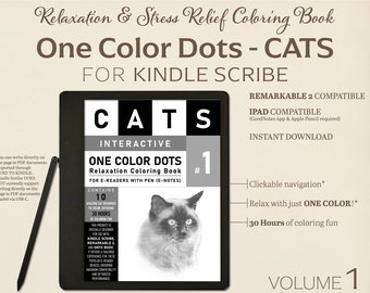 Cats Coloring Book for Kindle Scribe & Remarkable 2 (Digital Download)