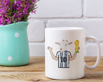 Lionel Messi taza de regalo de fútbol personalizada, equipación Argentina, París, Regalo para padre, hijo. La mejor taza de fútbol divertida de todos los tiempos,