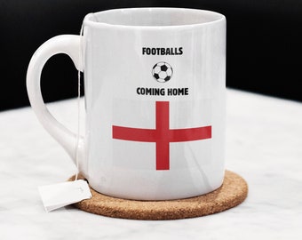 Footballs coming home England mug- England Euros mug, Football coffee mug, England national team tea mug, England euro football mug.