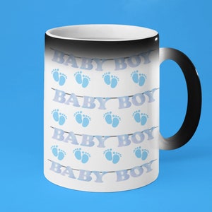 Gender reveal mug- It&#39;s a boy gender reveal mug, gender reveal party, baby shower mug, baby boy mug, Colour changing mug.
