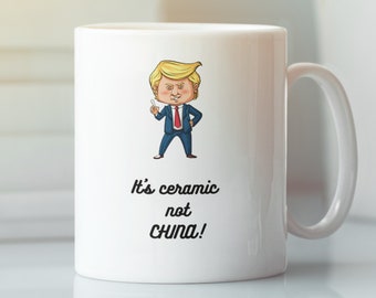 Taza de Donald Trump, ¡es cerámica, no porcelana! - Taza divertida de la novedad de Donald Trump, regalo de humor político perfecto, regalo de los días de los grandes padres,
