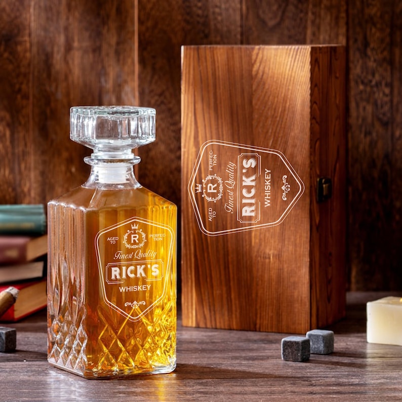 Personalized Whiskey Decanter Set