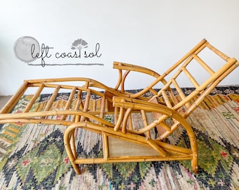 Vintage Bamboo Chaise Lounger | Bamboo | In Stock