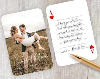 Hochzeitsgästebuch Alternative, personalisierte Spielkarten als individuelles Hochzeitsgästebuch, leere Spielkarten, benutzerdefinierte Fotospielkarten