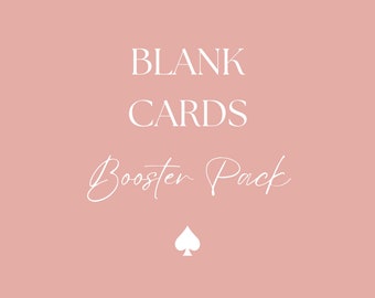 Zusätzliche 15 Blanko-Spielkarten für das Hochzeitsgästebuch, personalisierte Spielkarten als individuelles Hochzeitsgästebuch