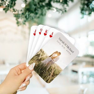 Carte da gioco per libro degli ospiti di matrimonio, carte da gioco personalizzate come libro degli ospiti di matrimonio personalizzato, carte da gioco vuote, carte da gioco con foto personalizzate