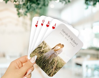 Hochzeitsgästebuch Spielkarten, Personalisierte Spielkarten als individuelles Hochzeitsgästebuch, Blanko Spielkarten, Benutzerdefinierte Fotospielkarten